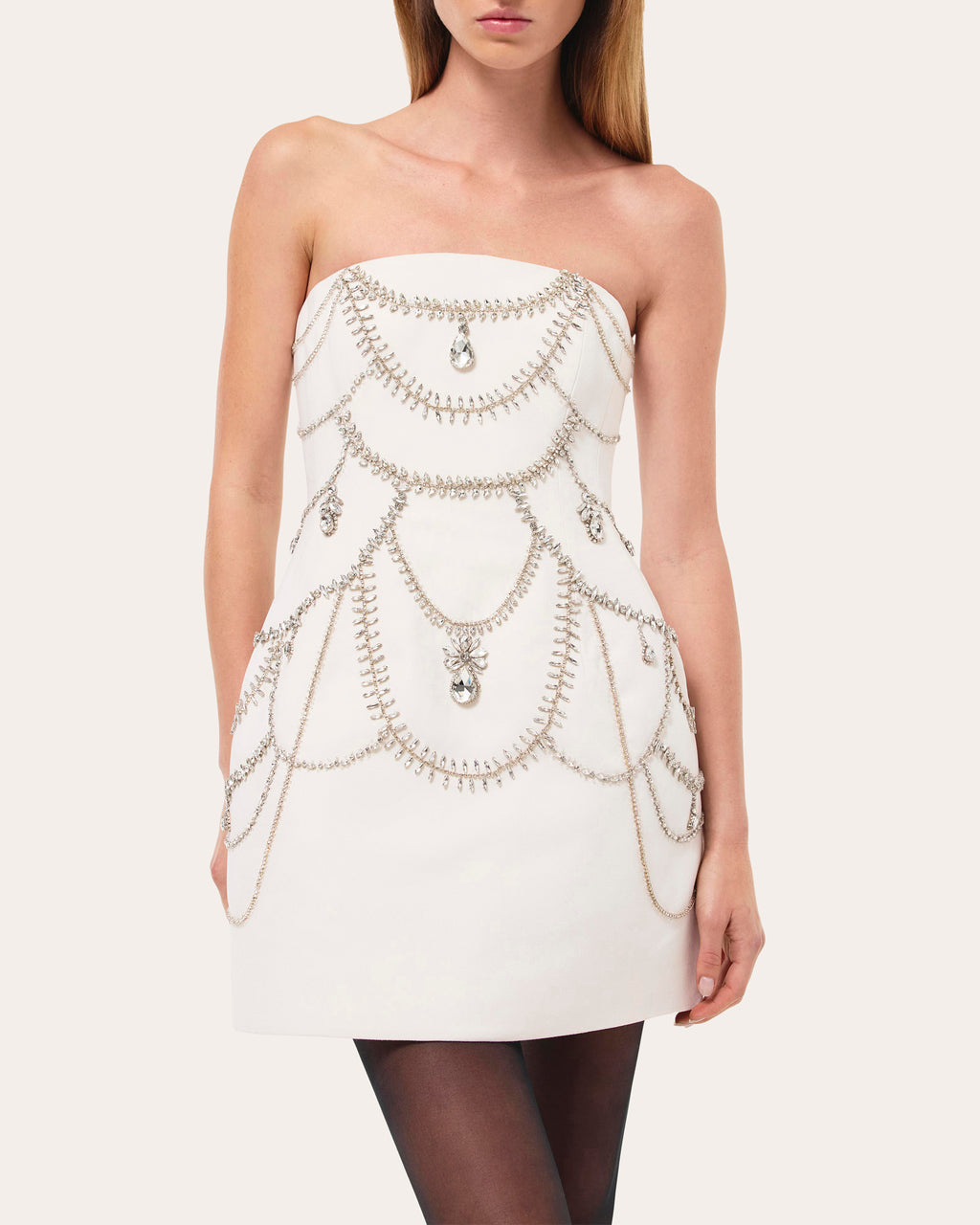 Arta Crystal-Embellished Cady Mini Dress