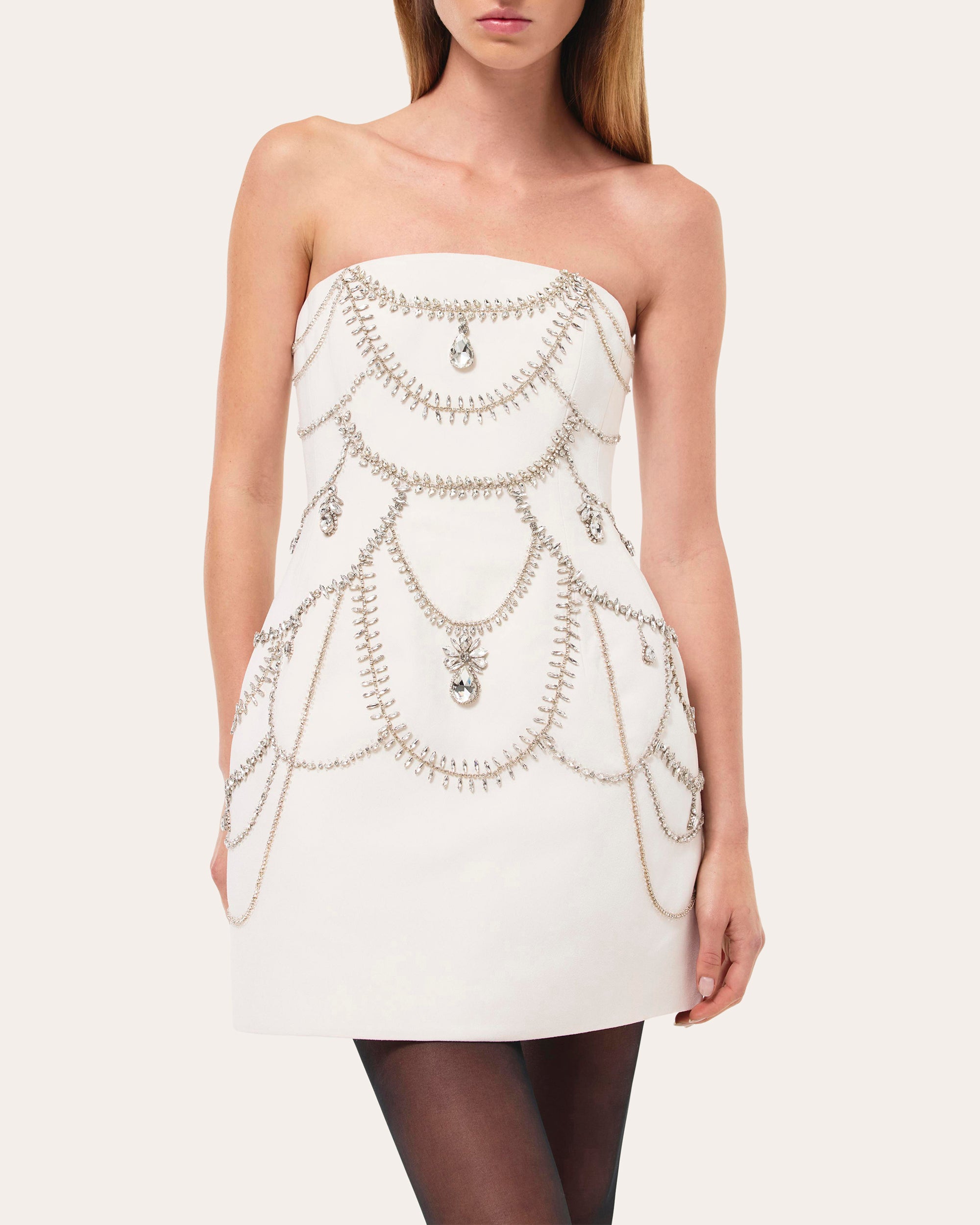 Arta Crystal-Embellished Cady Mini Dress