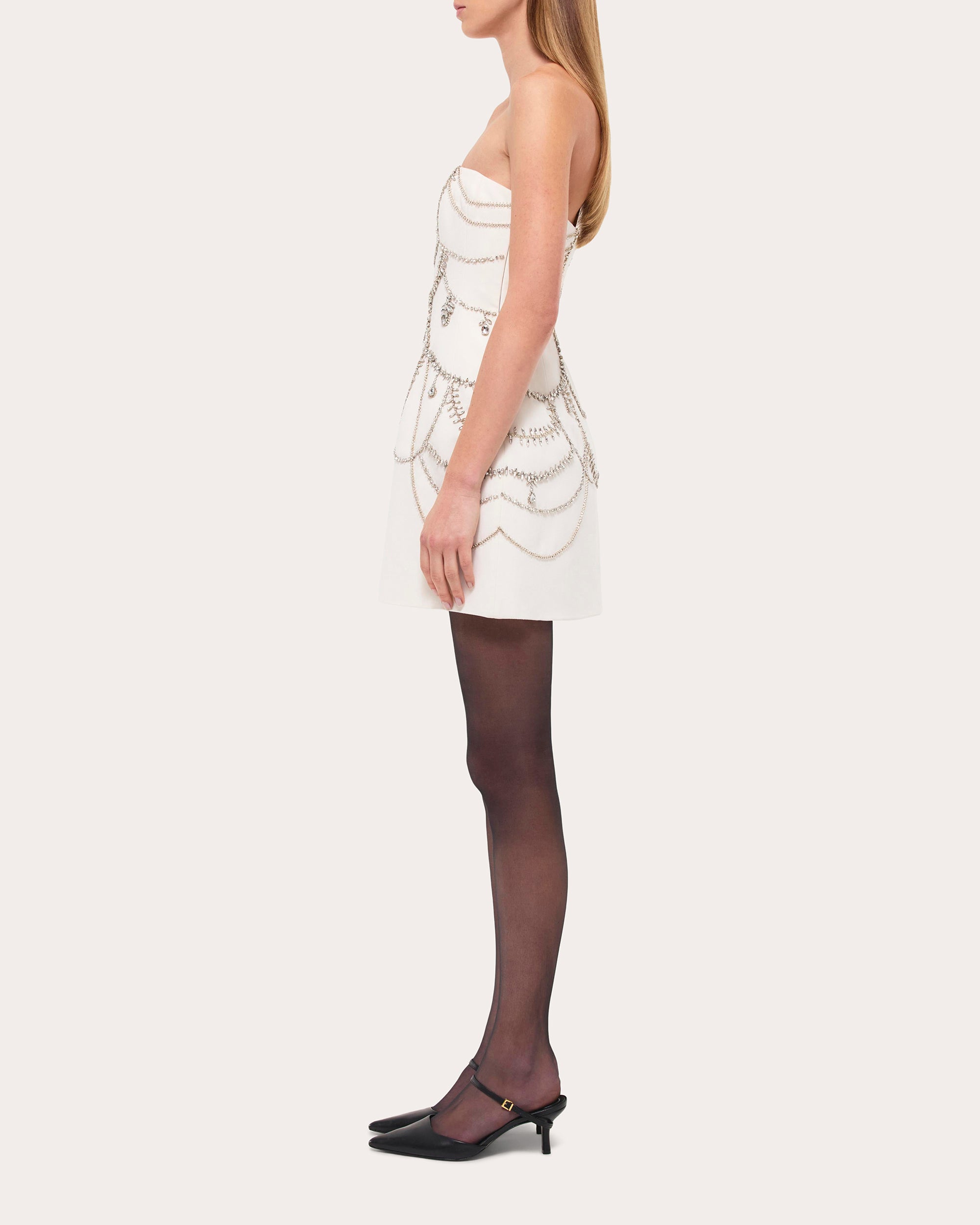 Arta Crystal-Embellished Cady Mini Dress