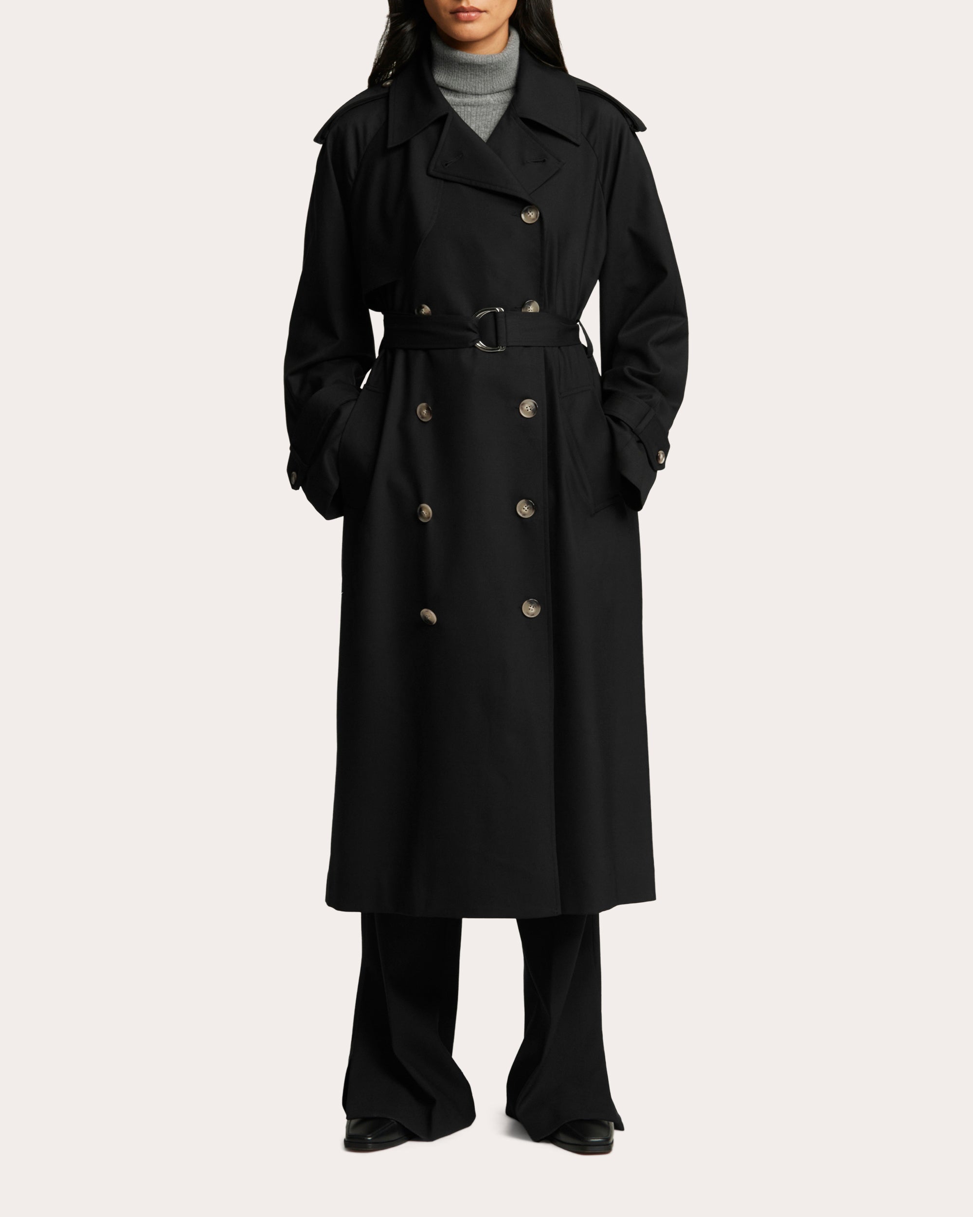 Cotton Linen Cape Trench Coat | Olivela