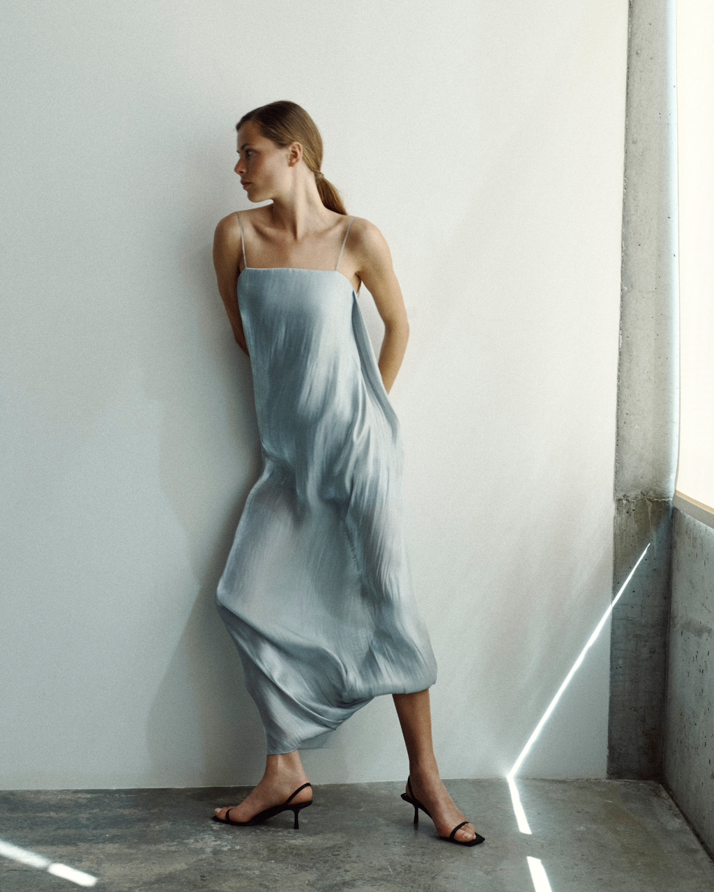 Iridescent Bubble Slip Dress