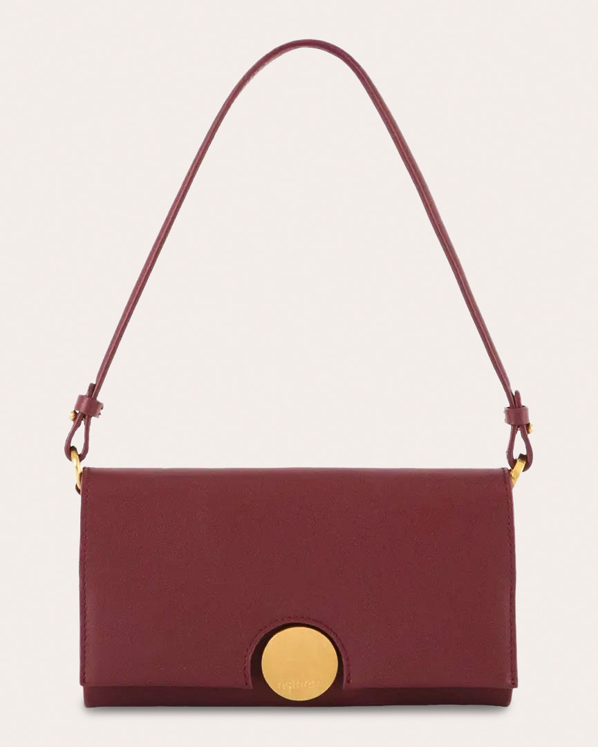 12AM Leather Baguette Bag