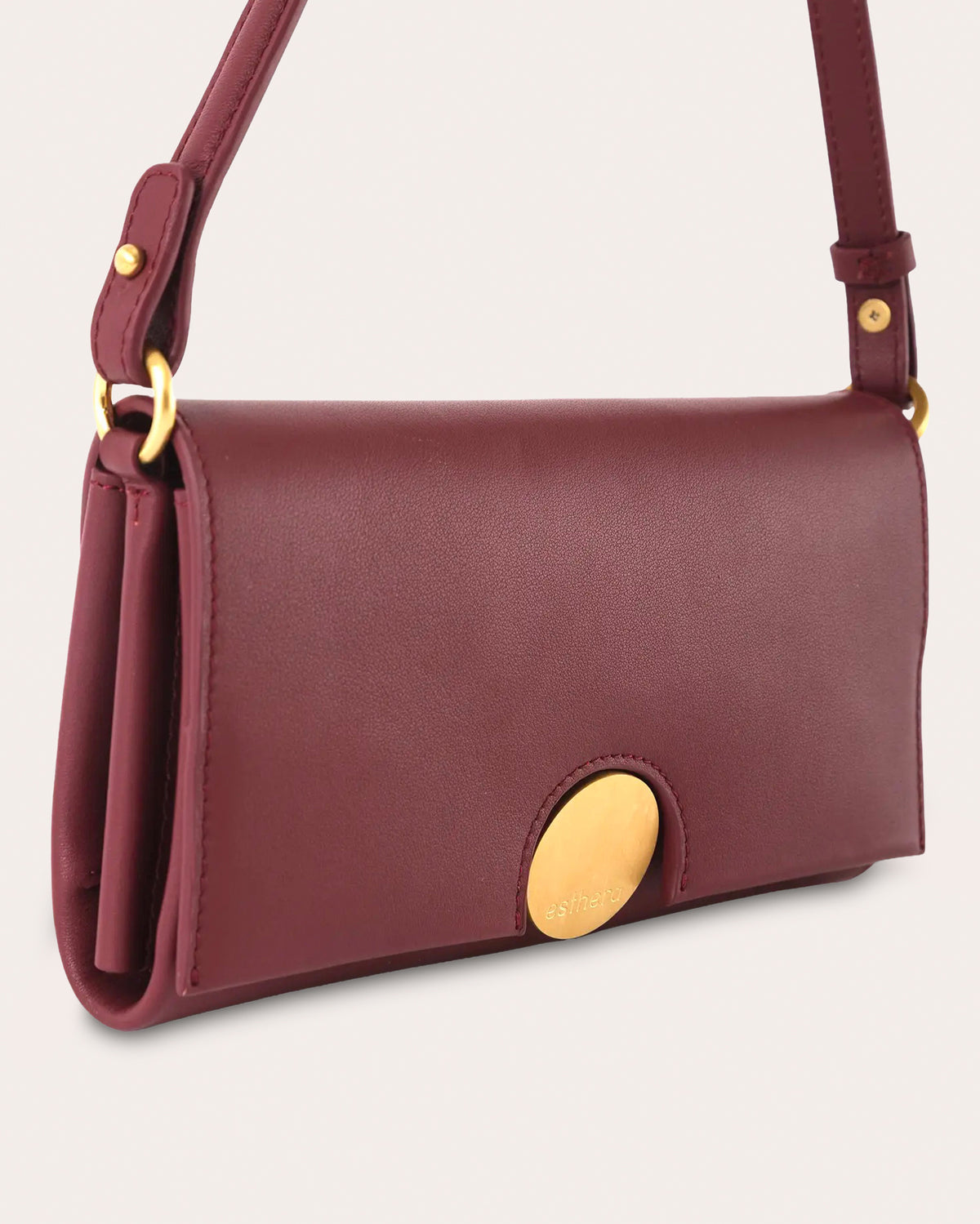 12AM Leather Baguette Bag