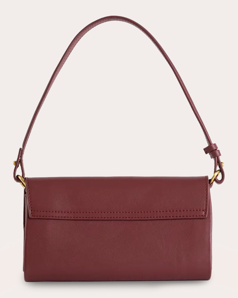 12AM Leather Baguette Bag