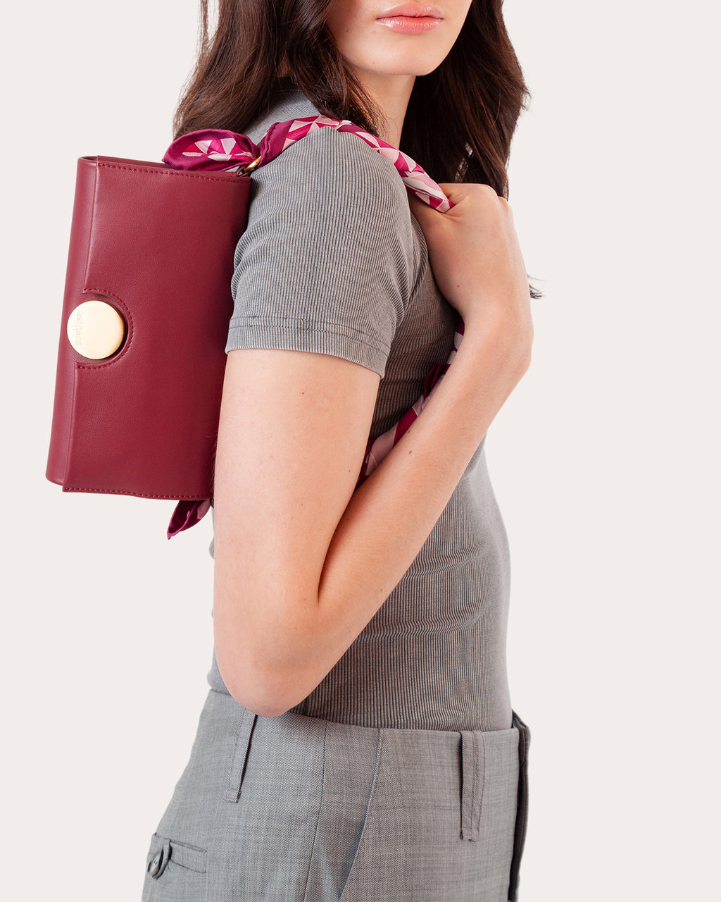 12AM Leather Baguette Bag