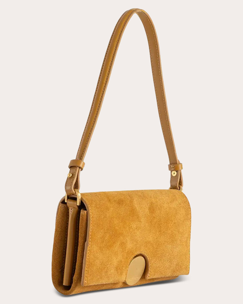 12AM Suede Baguette Bag
