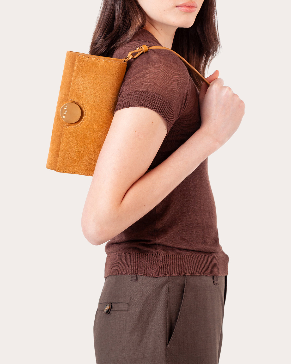 12AM Suede Baguette Bag