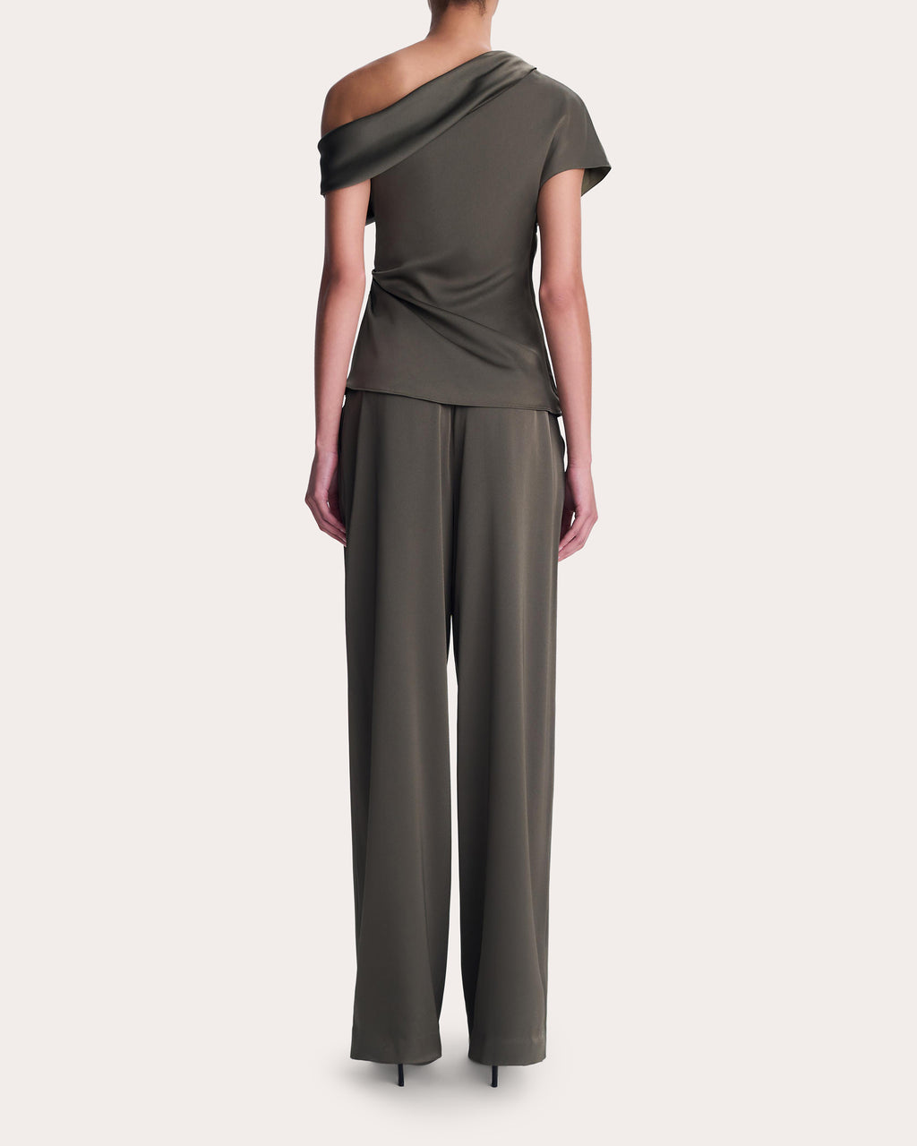 Phoebe Satin Draped Asymmetric Top