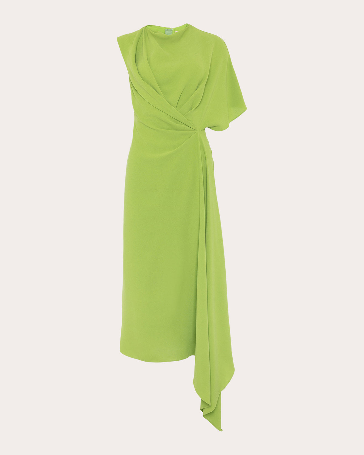 Elva Crepe Gathered Drape Dress