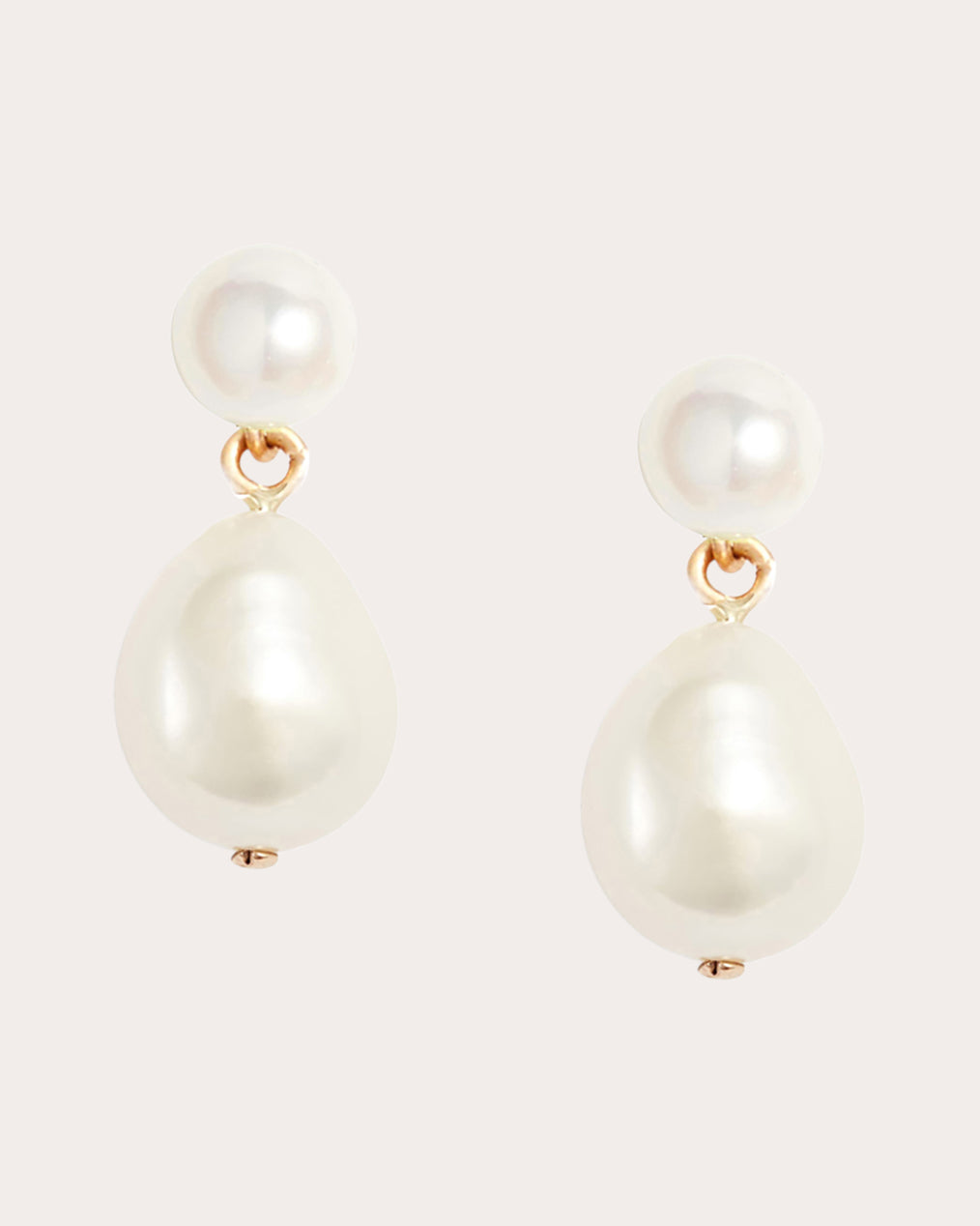 Baroque Pearl Duo Drop Earrings
