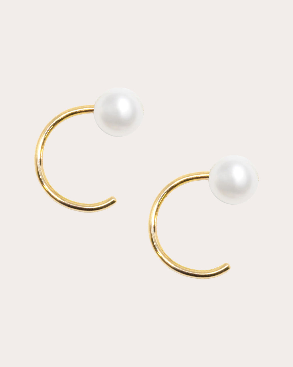 Petite Pearl Threader Huggie Earrings