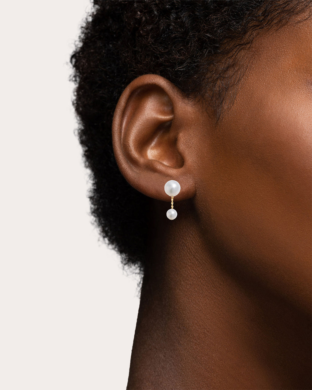 Freshwater Pearl Short Duo Drop Earrings