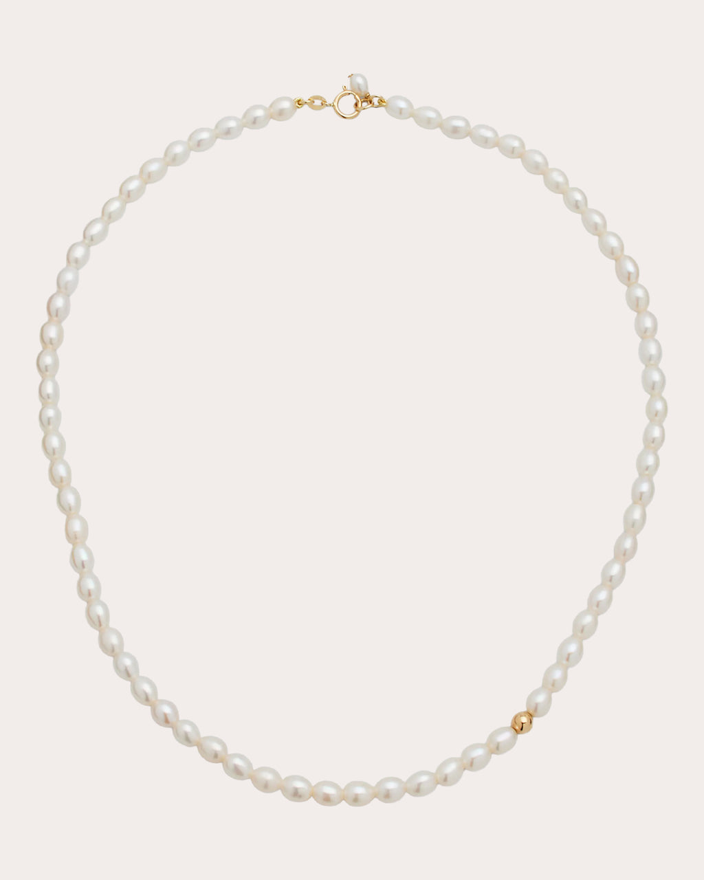 Freshwater Pearl & 14k Gold Nugget Necklace