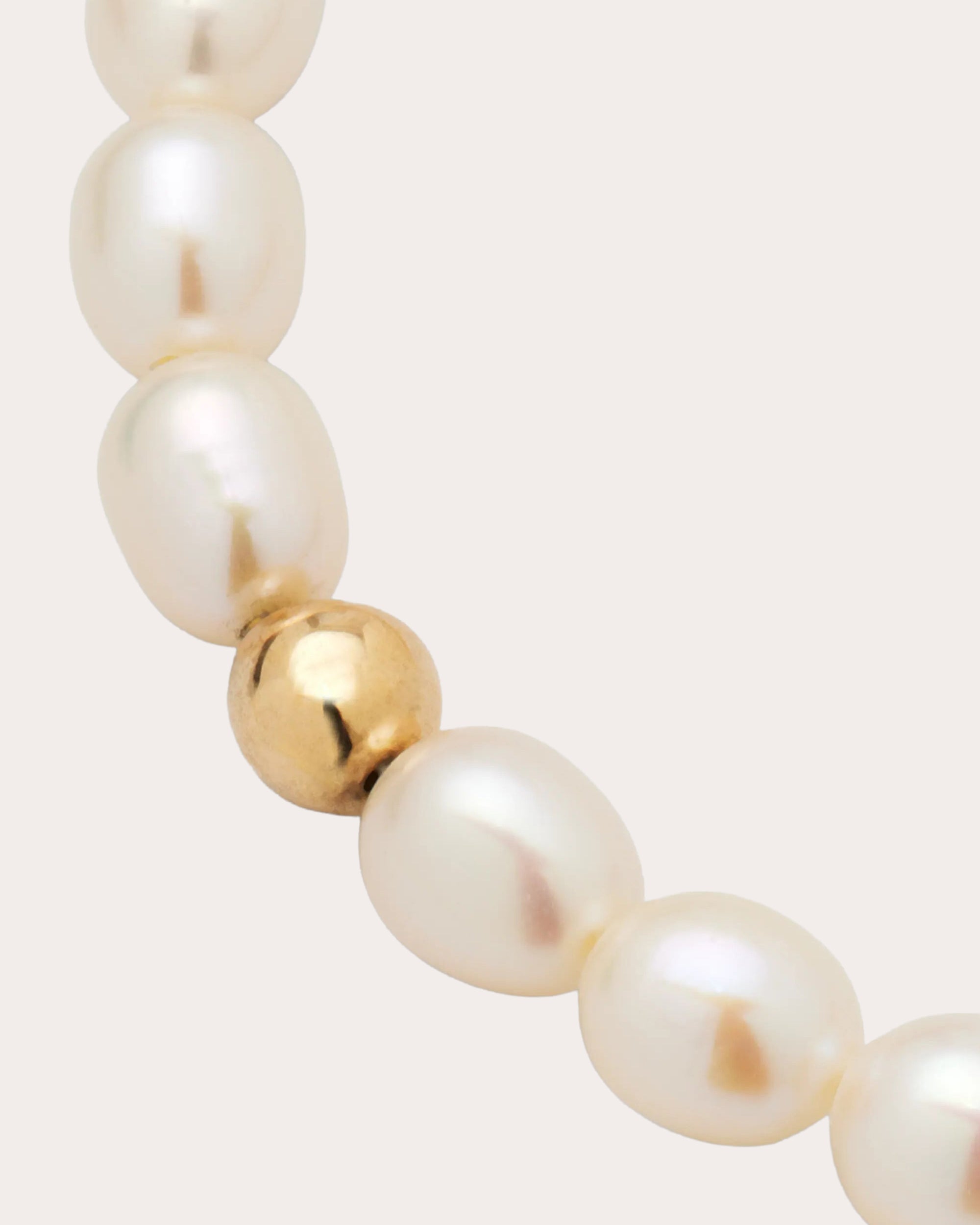 Freshwater Pearl & 14k Gold Nugget Necklace