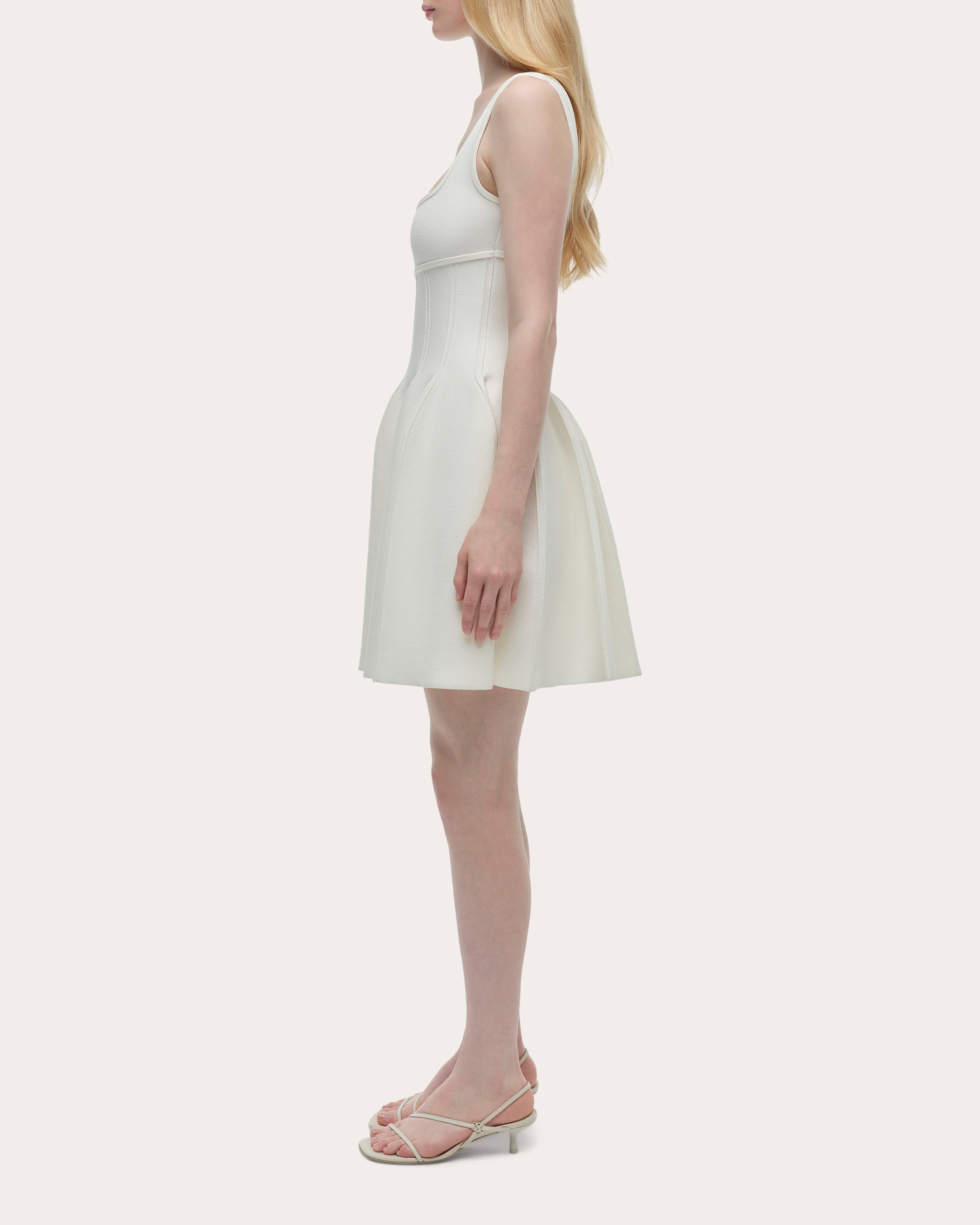 Elektra Compact Knit Fit & Flare Mini Dress