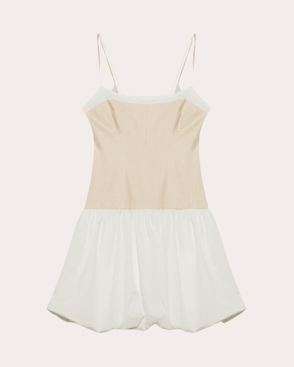 Fifi Poplin Combo Drop-Waist Mini Dress