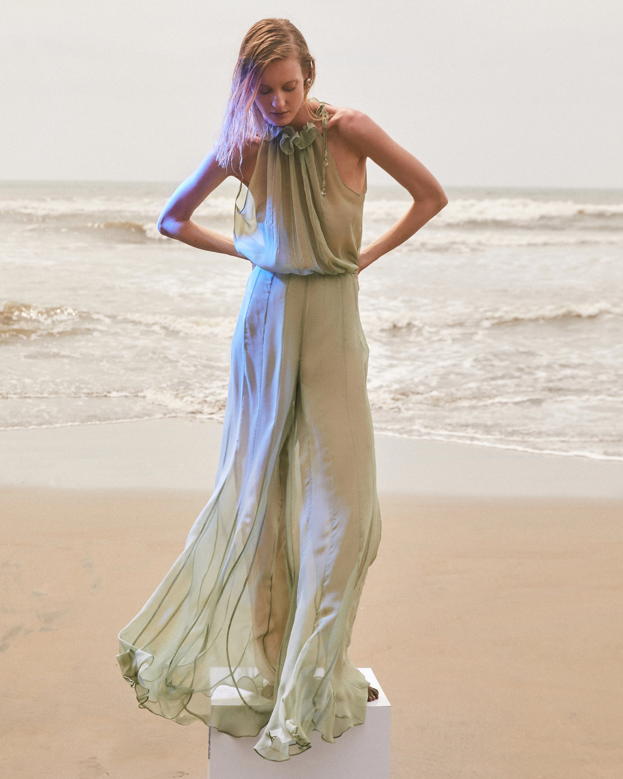 Olas Sheer Silk Pants | Olivela