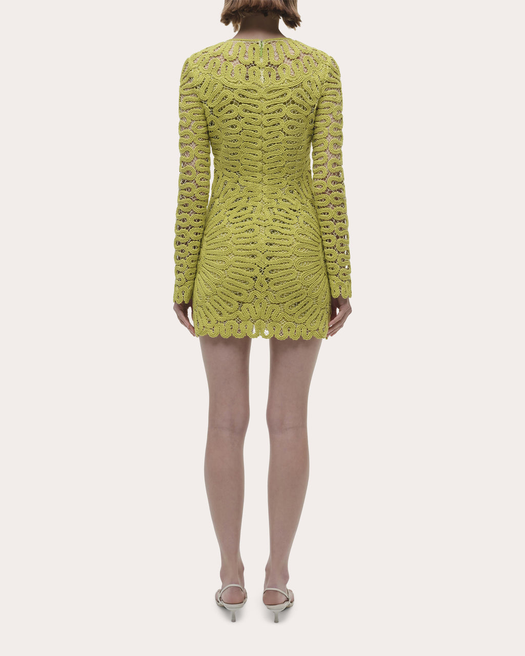 McCall Crocheted Long-Sleeve Mini Dress