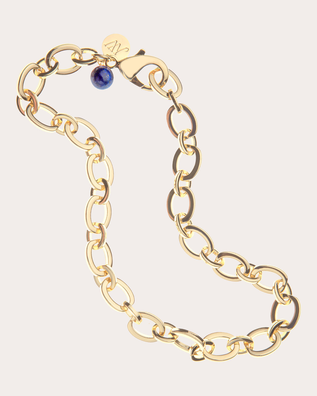 Lapis Lazuli Chunky Link Chain Necklace
