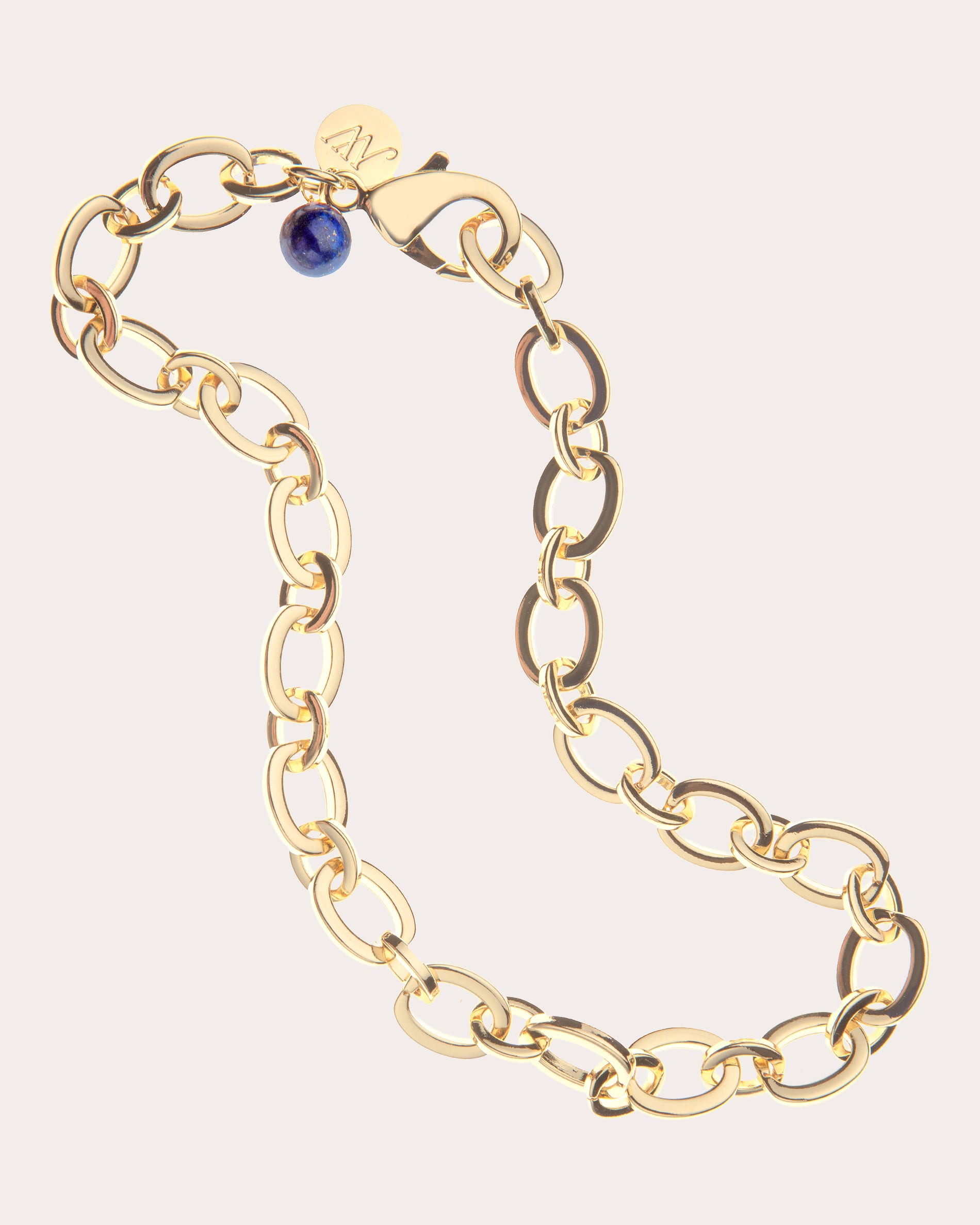 Lapis Lazuli Chunky Link Chain Necklace