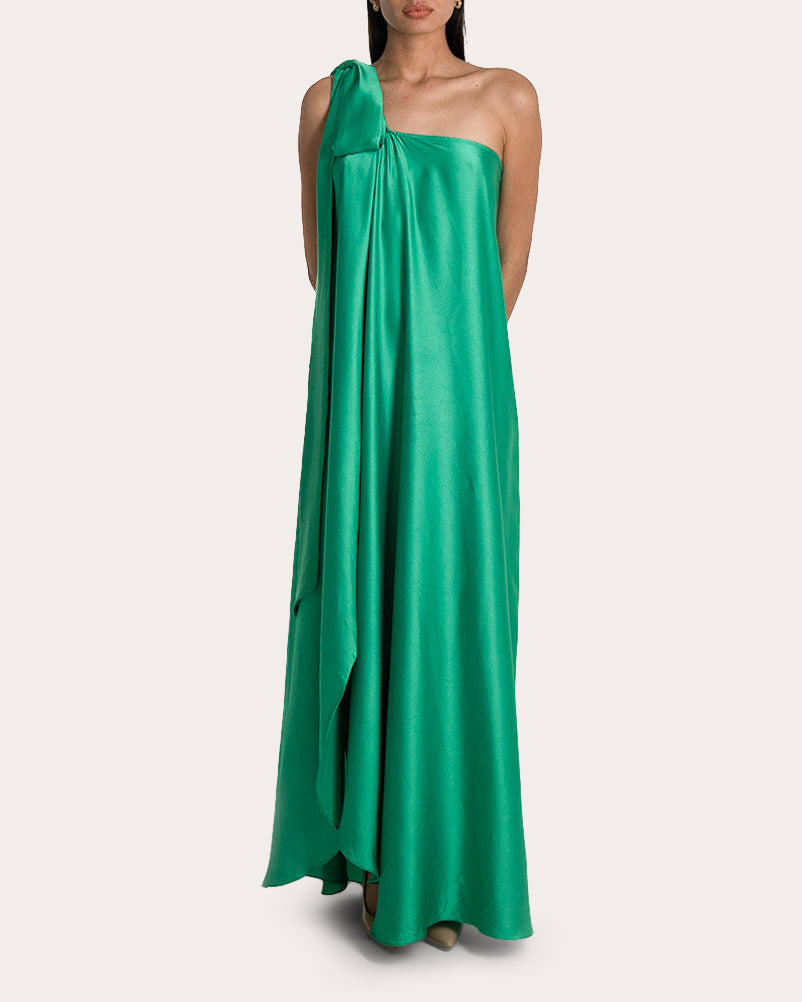 Mari Knotted Silk Blend Gown