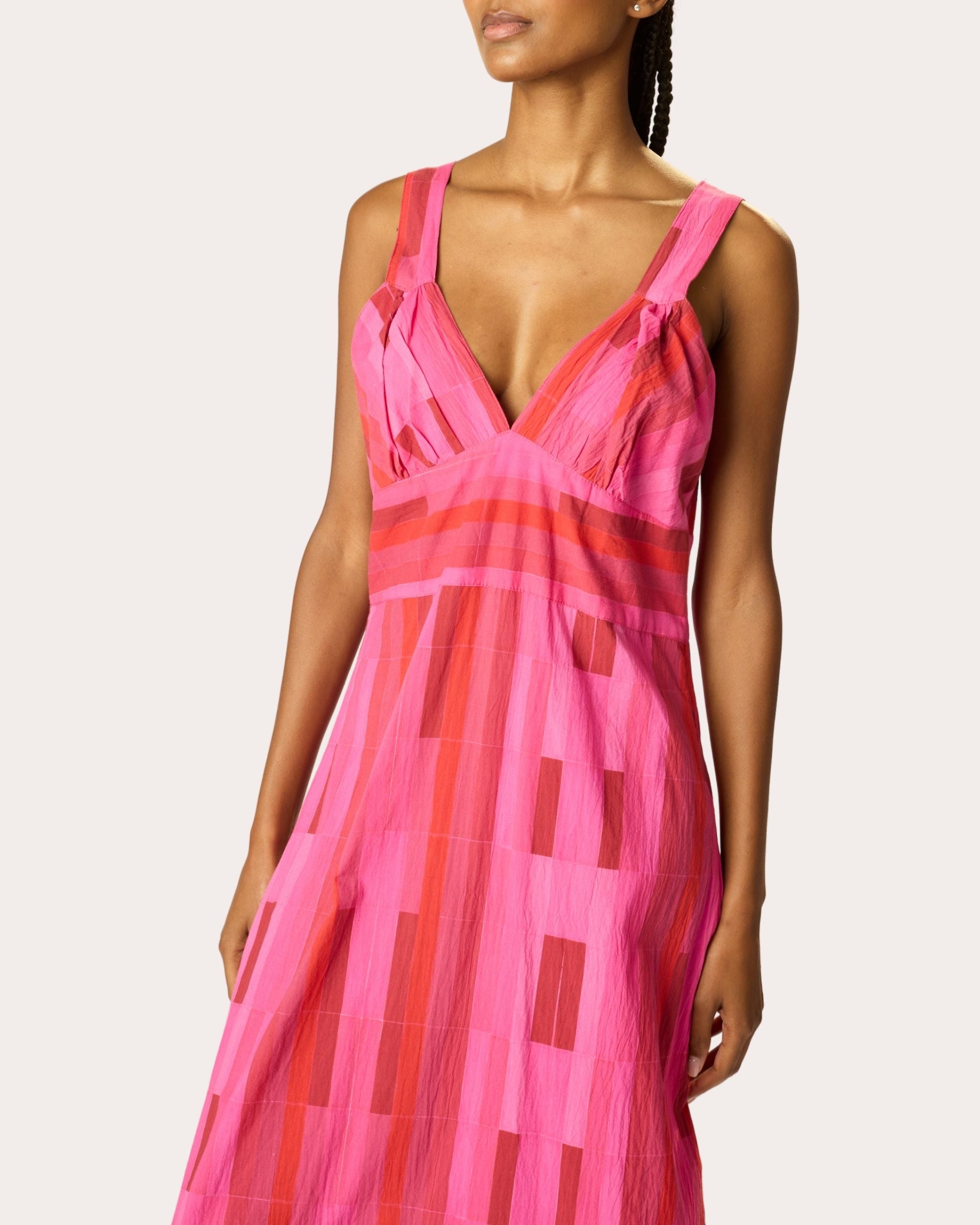 Jackie Cotton V-Neck Maxi Dress