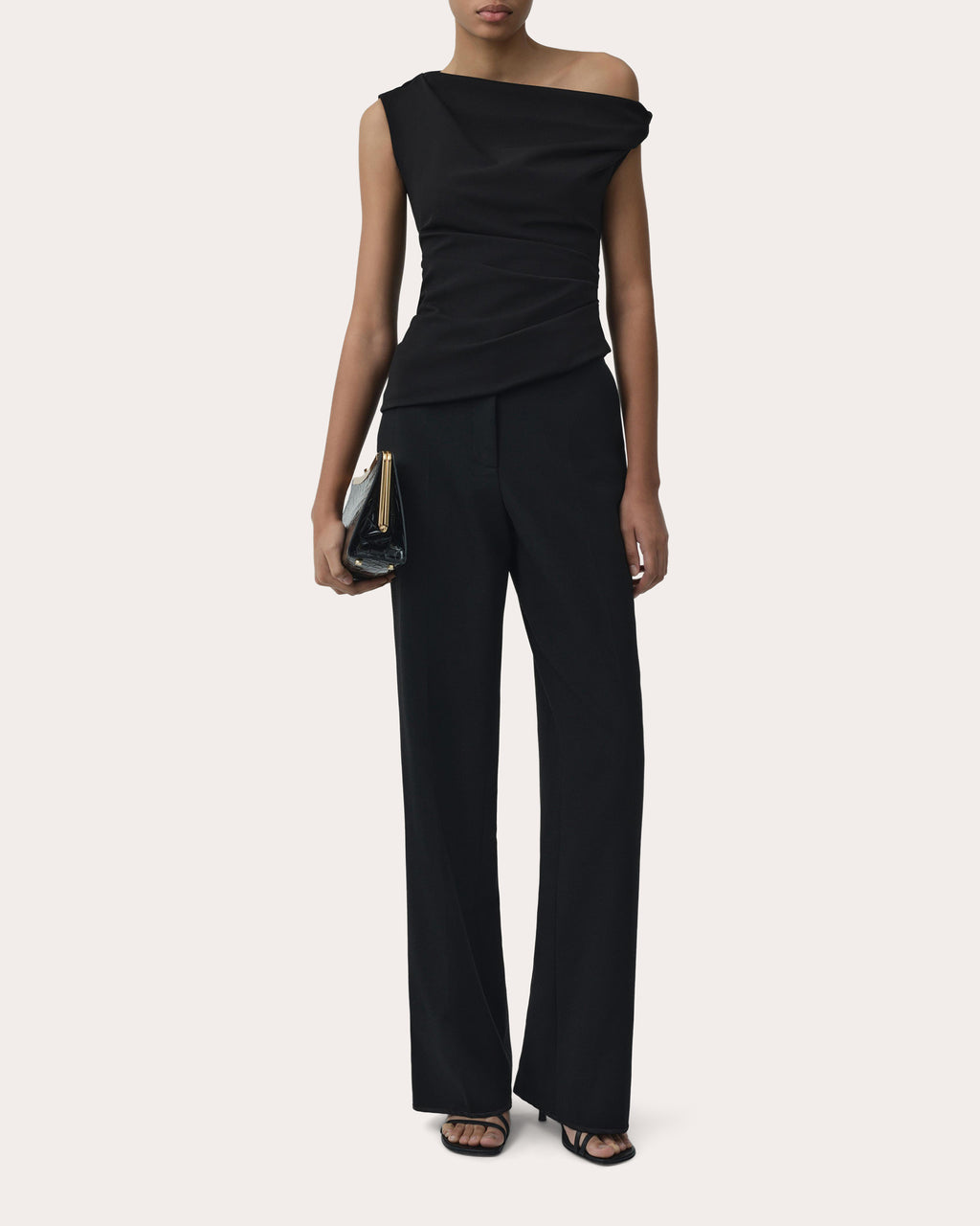 Zerra Ponte Asymmetric Draped Top