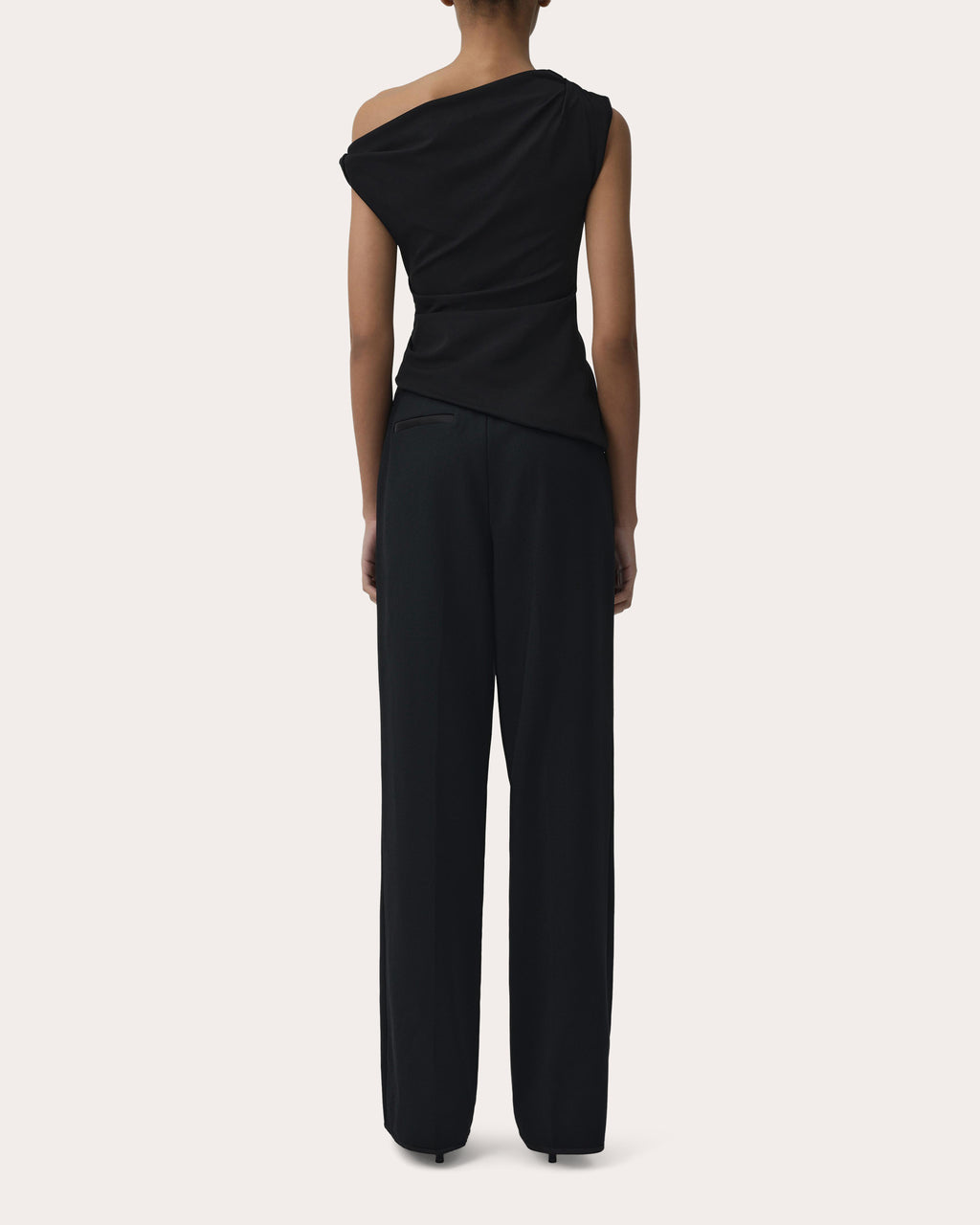 Zerra Ponte Asymmetric Draped Top