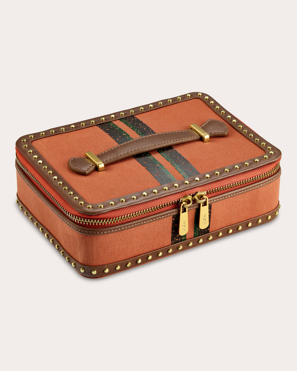 Ida Travel Zip Canvas Jewelry Case