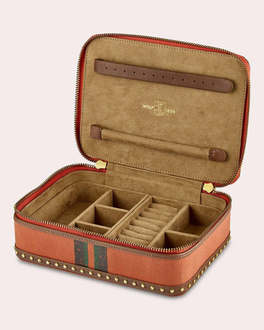 Ida Travel Zip Canvas Jewelry Case