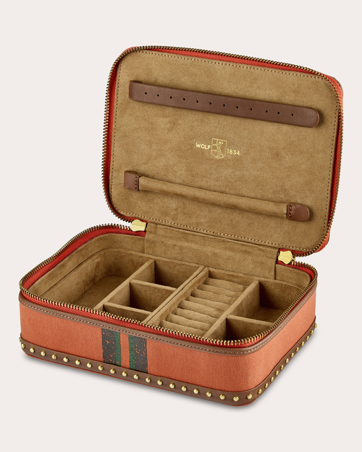 Ida Travel Zip Canvas Jewelry Case