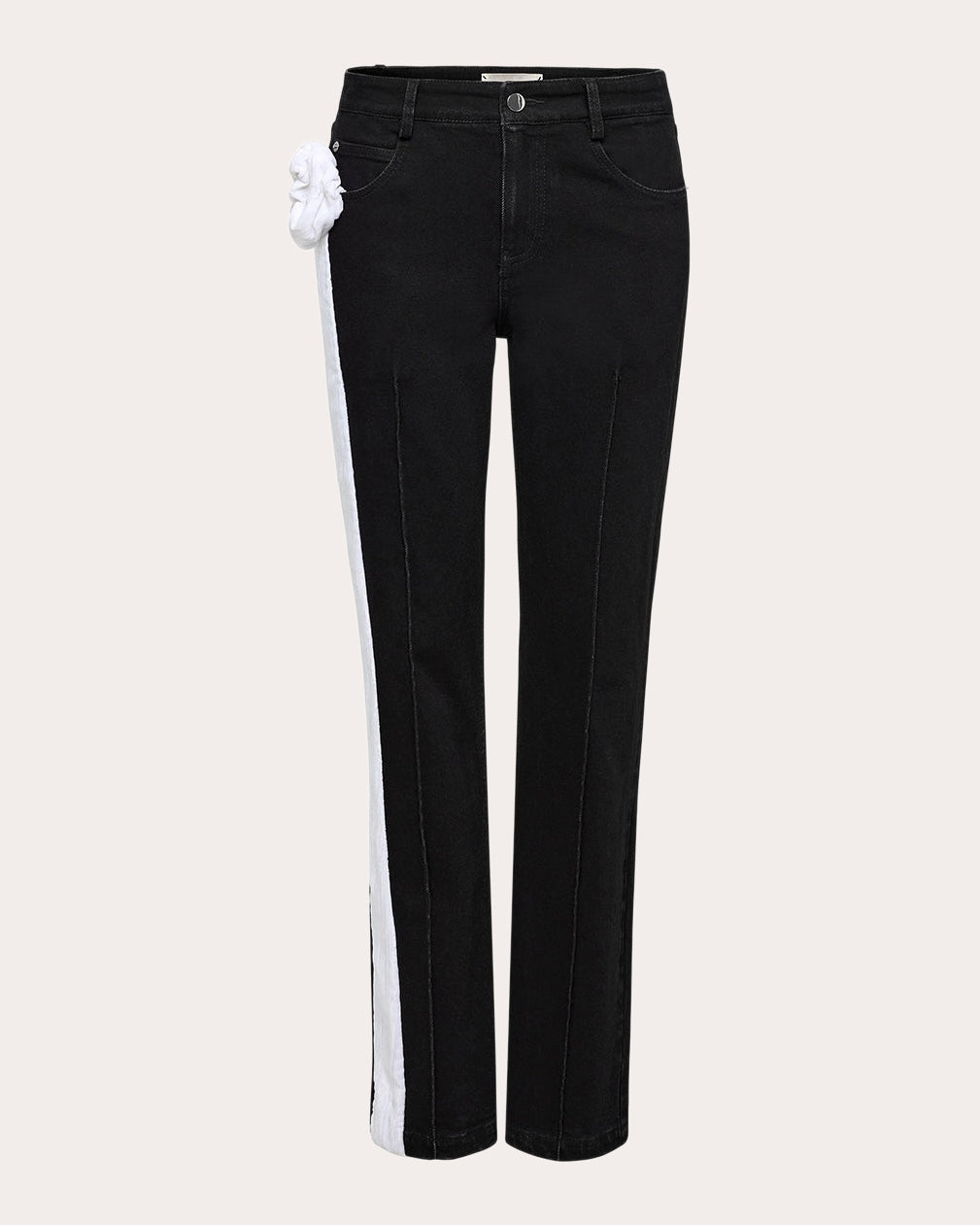 Carin Velvet Floral Slim Jeans