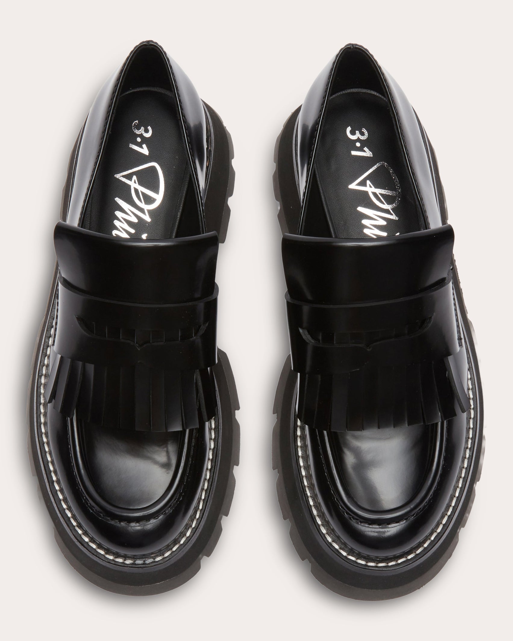 Kate Tasseled Leather Platform Lug Loafer