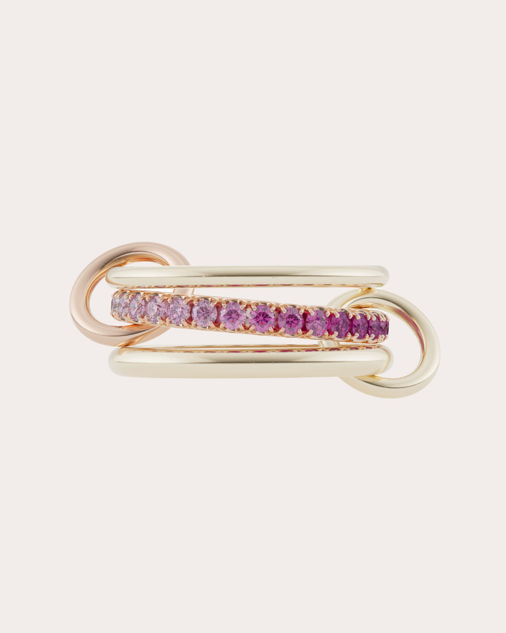 Pink Sapphire & 18k Gold Petunia Ombré Ring