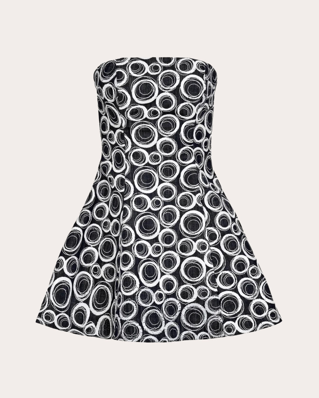 Padua Embroidered Denim Strapless Mini Dress