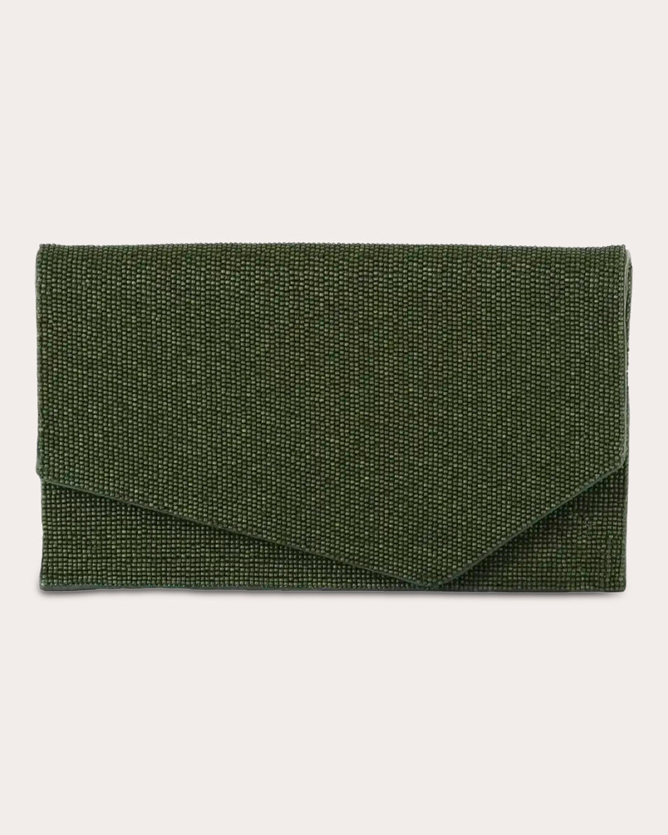 1AM Beaded Envelope Clutch Bag