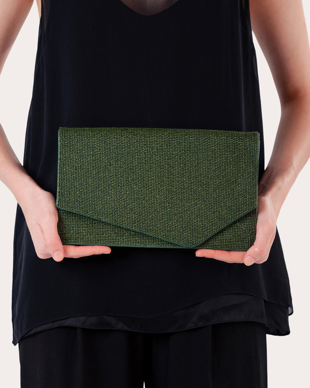 1AM Beaded Envelope Clutch Bag