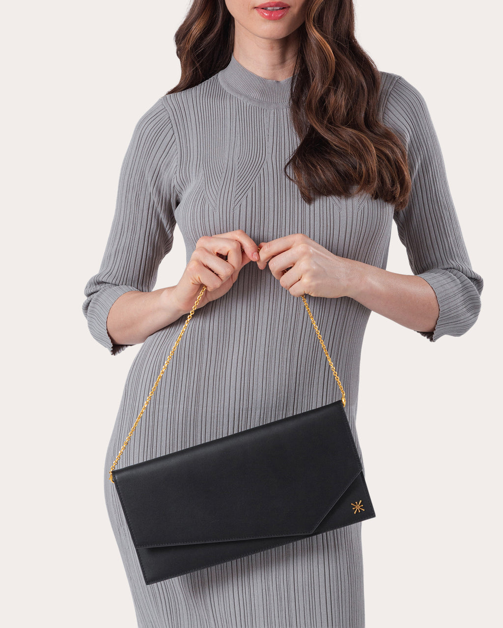 1AM Leather Envelope Clutch Bag