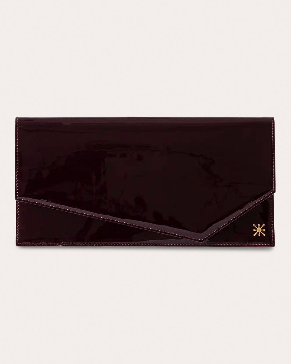 1AM Patent Leather Envelope Clutch Bag