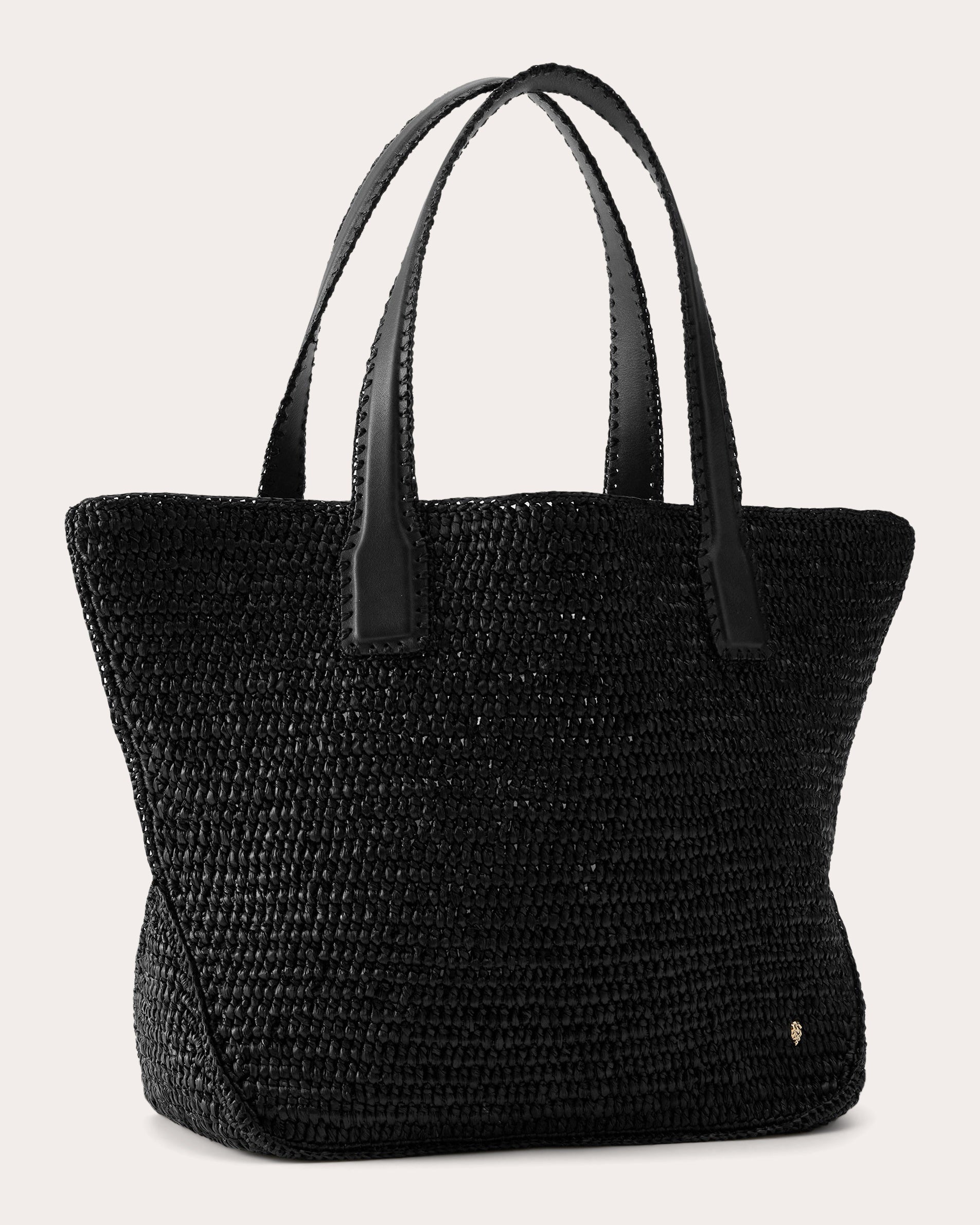 Liyoni Crocheted Raffia Tote Bag