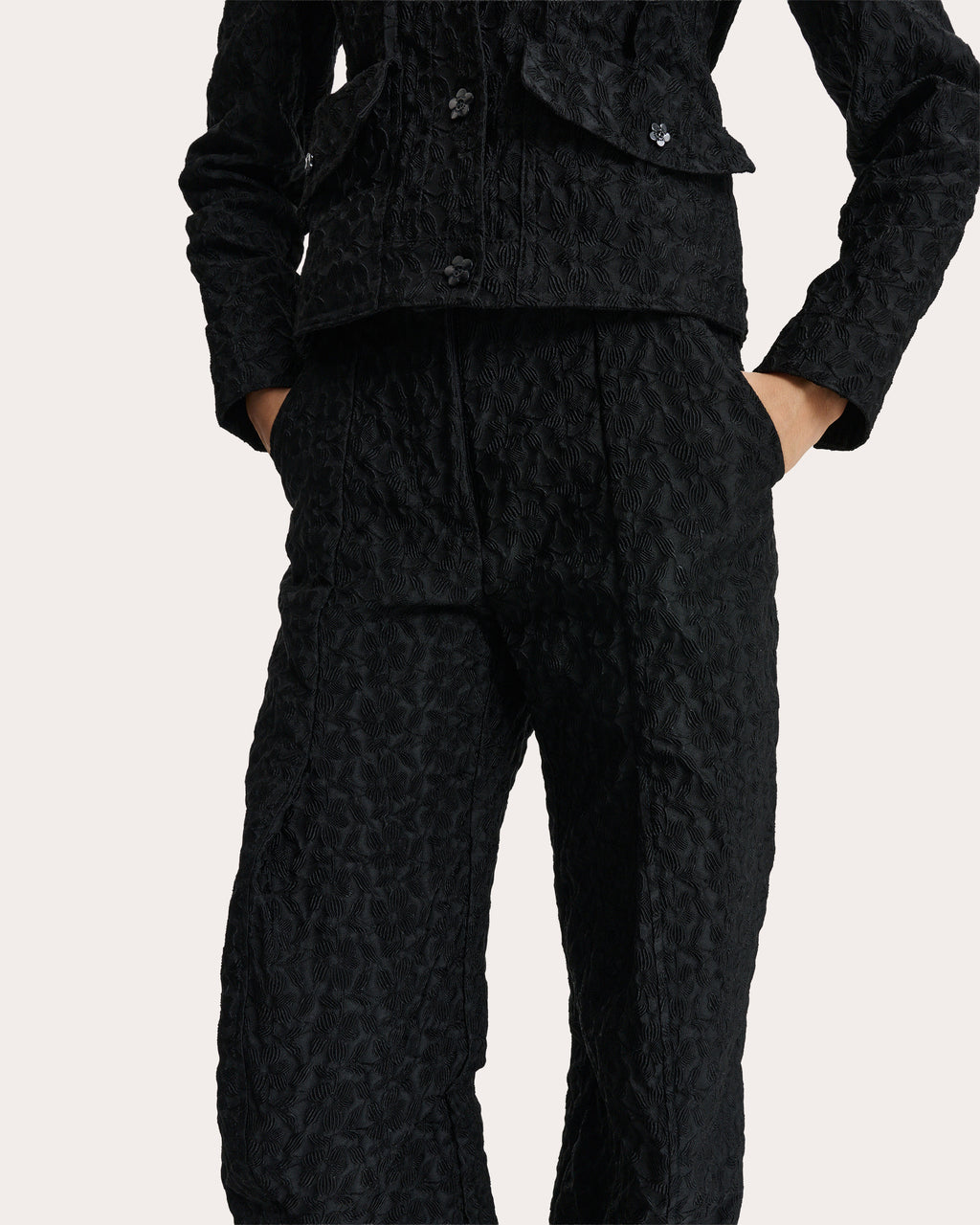 Darmela Begonia Jacquard Trousers
