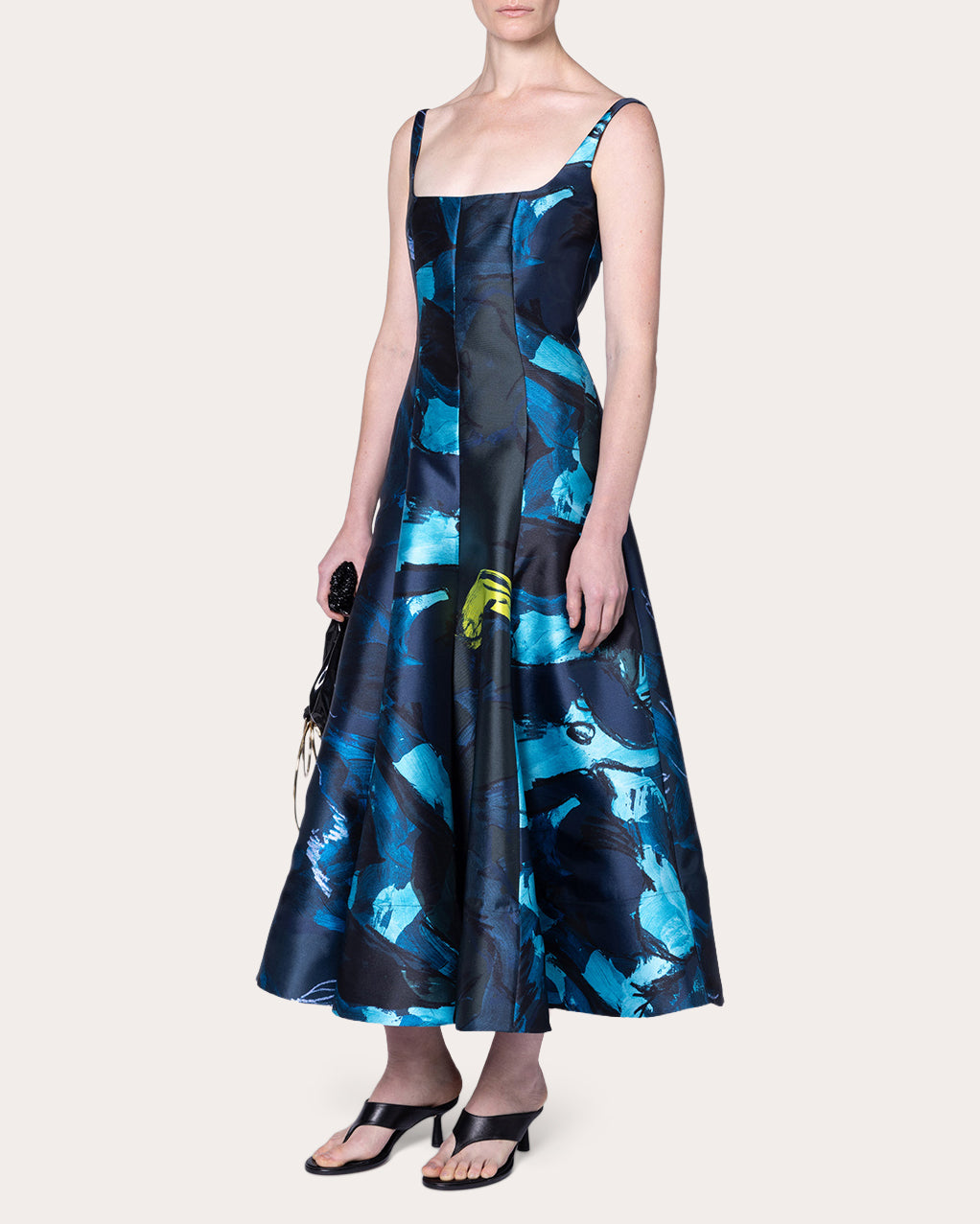 Zelia Abstract Twill Fit & Flare Dress
