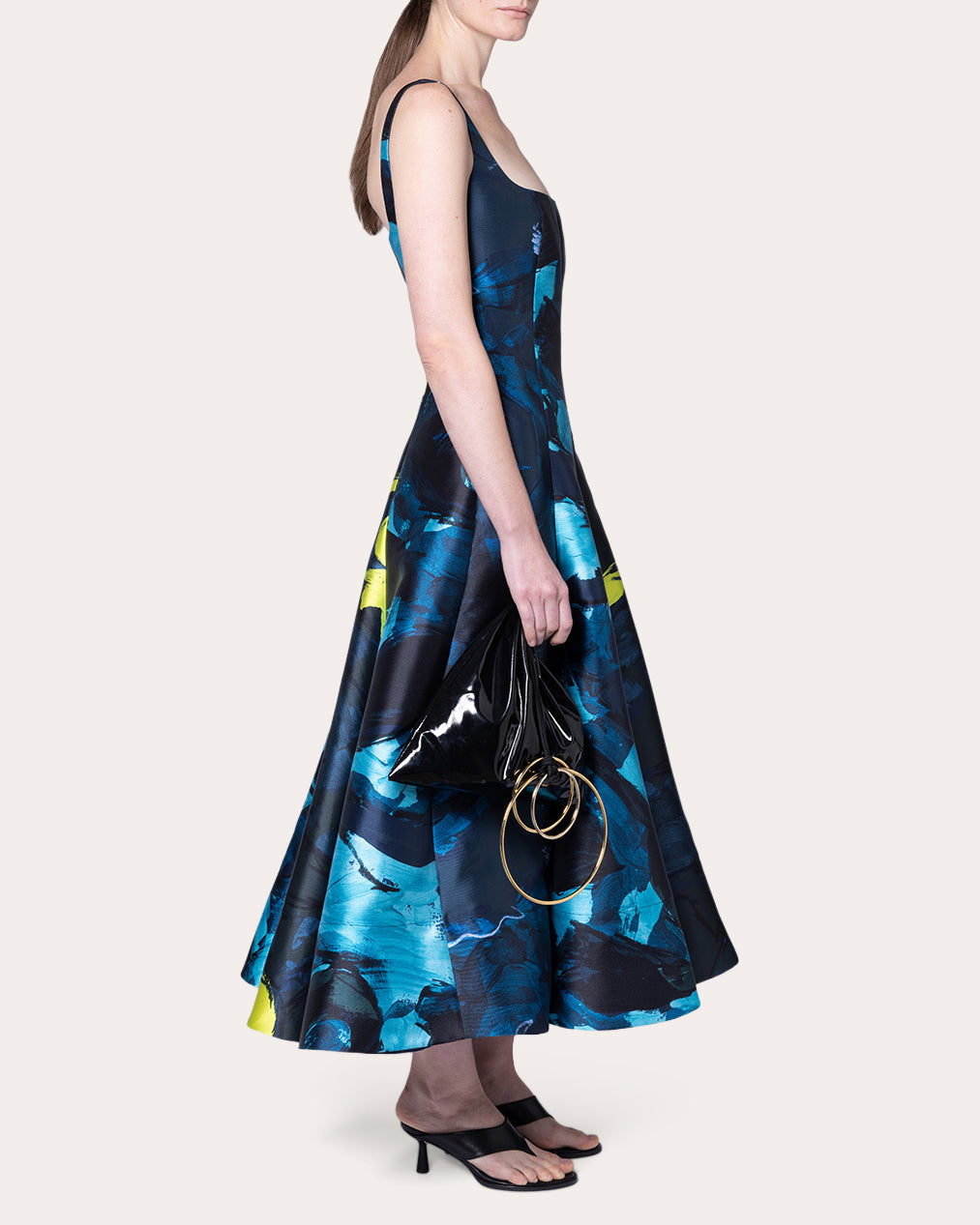 Zelia Abstract Twill Fit & Flare Dress