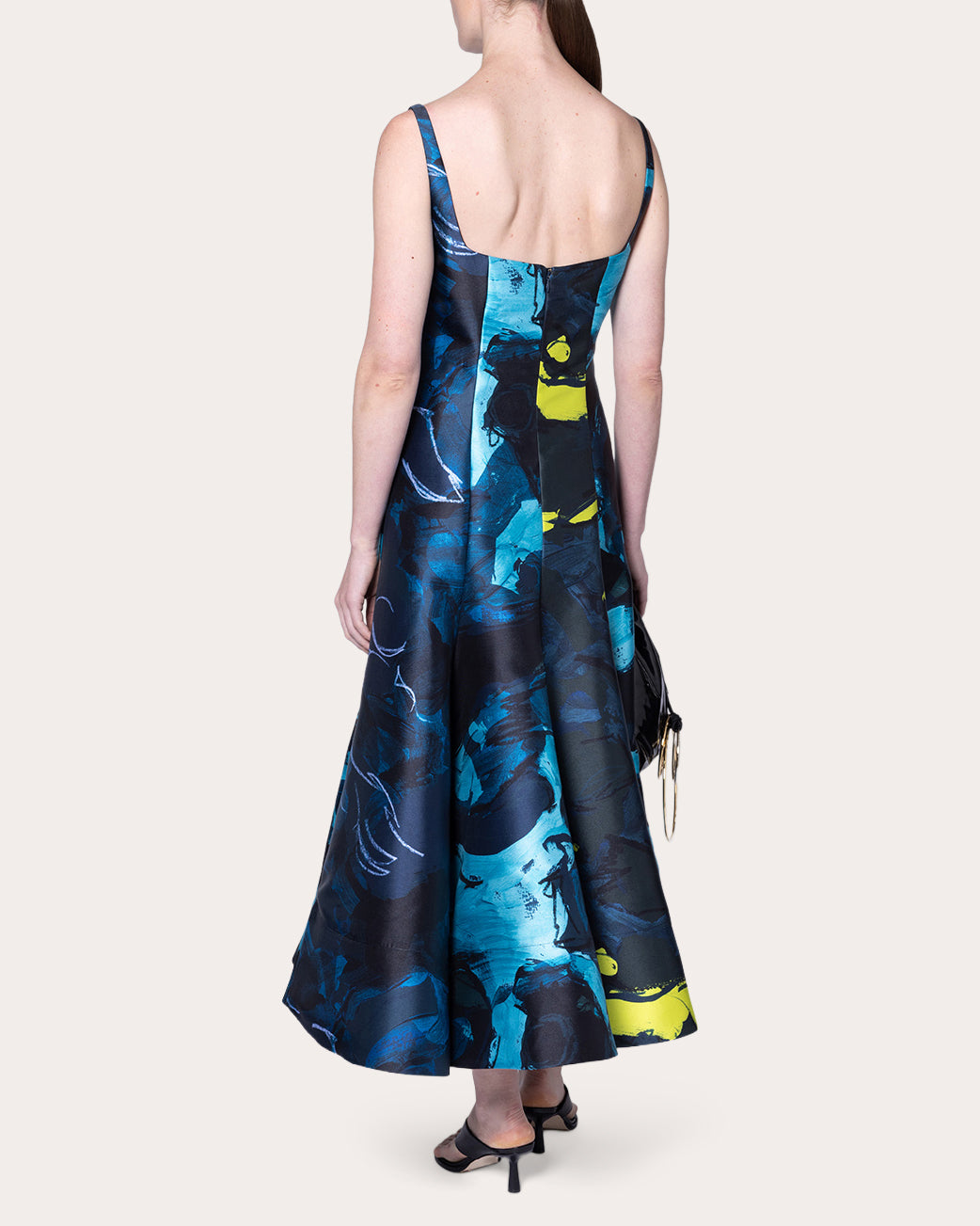 Zelia Abstract Twill Fit & Flare Dress