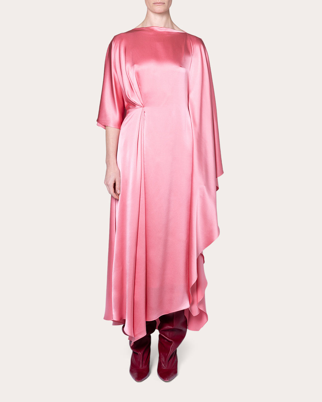 Ida Silk Cape Handkerchief Dress