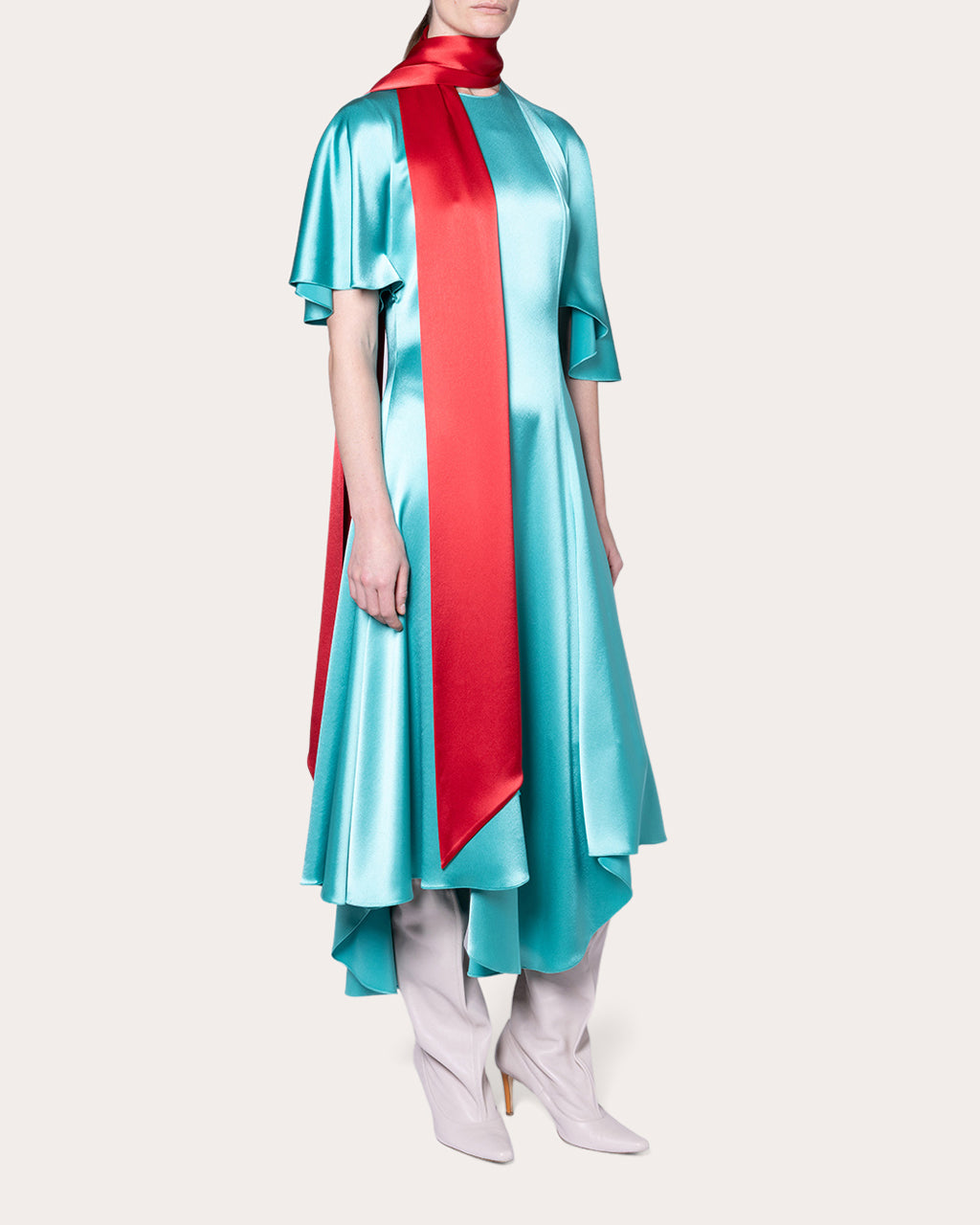 Wren Satin Scarf Handkerchief Dress