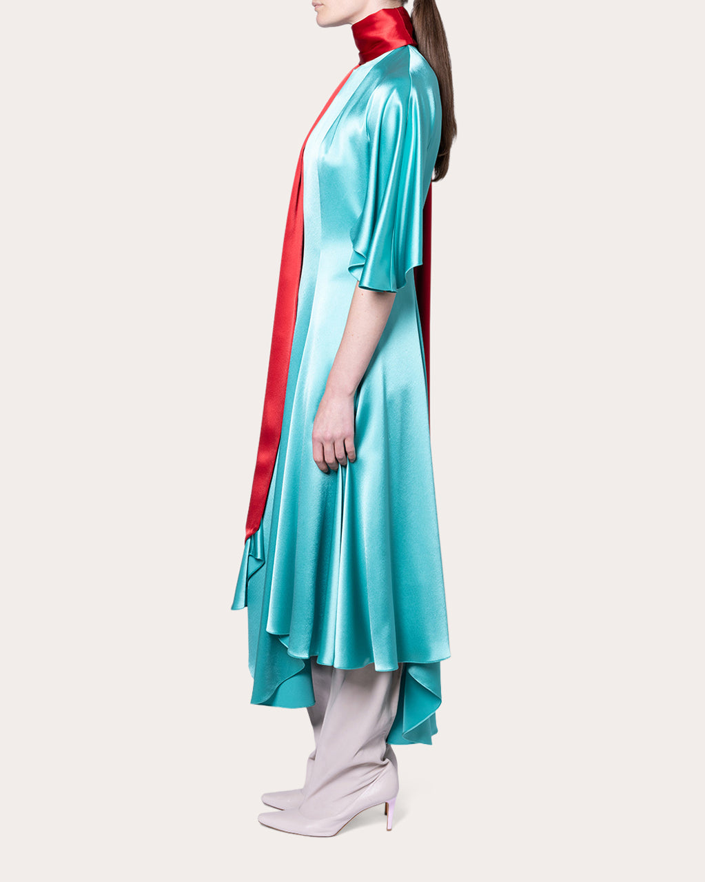 Wren Satin Scarf Handkerchief Dress