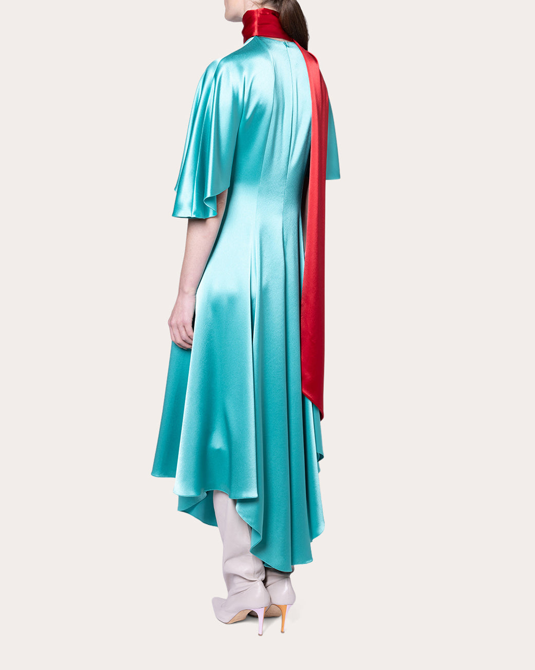 Wren Satin Scarf Handkerchief Dress