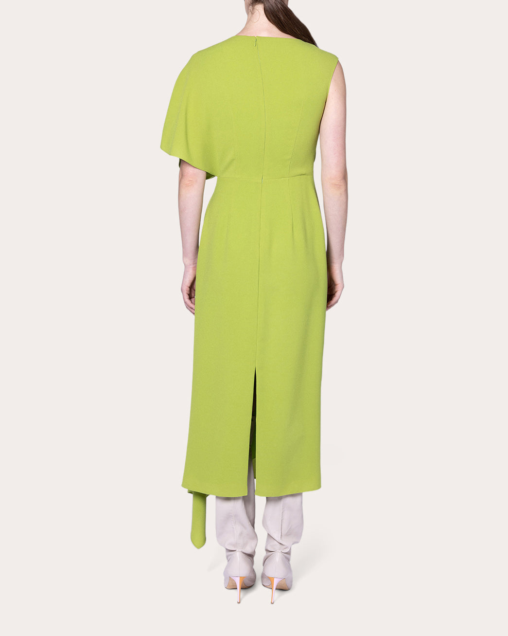 Elva Crepe Gathered Drape Dress