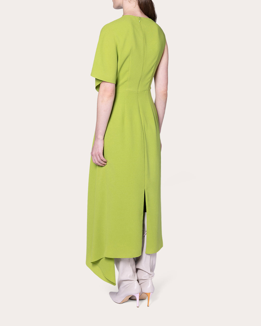 Elva Crepe Gathered Drape Dress